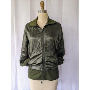 Women's adidas Climalite Cool SAMPLE Jacket Size Small Green Thumb Holes Quilted